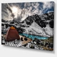 thumbnail image 2 of Camping au-Dessus du Lac Turquoise - Impression sur Toile Paysage, 2 of 4