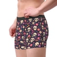 thumbnail image 2 of Pofeuu Skull flower leaf colorful Print Men’s Boxer Briefs, Moisture-Wicking Underwear, Regular,Trunk-XX-Large, 2 of 5
