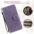 thumbnail image 3 of SaniMore for Google Pixel 7 Case with Wrist Strap, Fashion Flower Embossing Design for Girls/Women, Dual Magnet Card Holder Wallet Cover Kickstand Shockproof for Google Pixel 7, Purple, 3 of 9