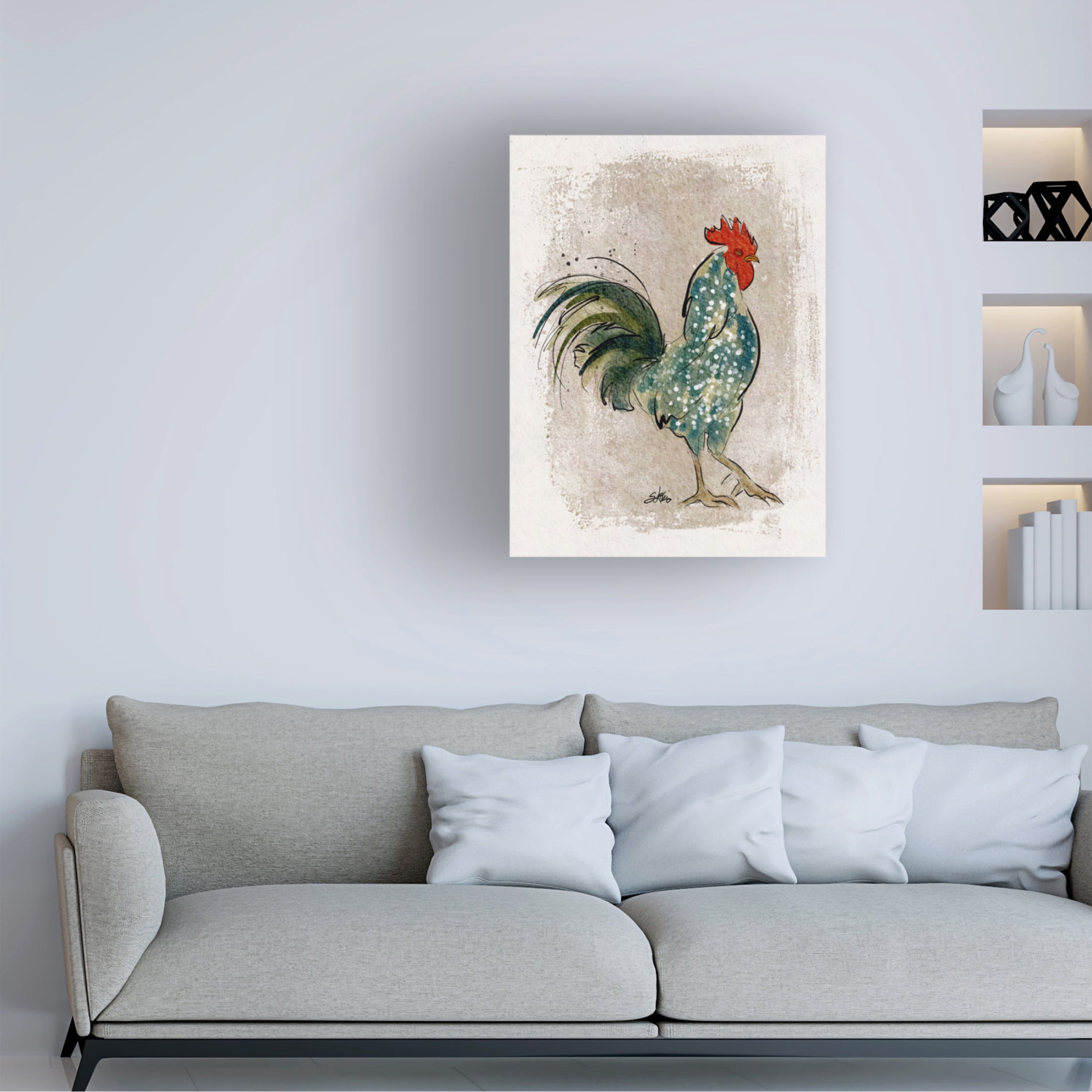 Canvas Wall Art - Shanda Louis 'Dandy' Wall Art for Living Room, Bedroom, or Office Décor by Trademark Fine Art - 14 x 19 Inches