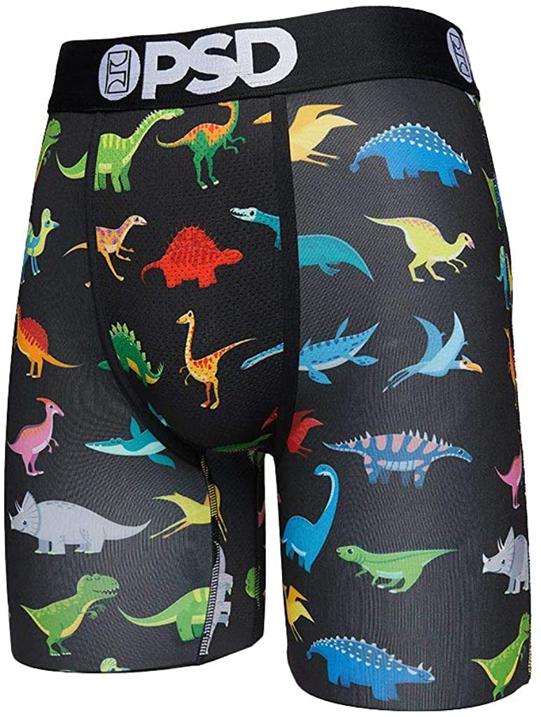 PSD - PSD Underwear Men's Dinosaurs Boxer Brief Black - Walmart.com ...
