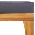thumbnail image 3 of vidaXL Sectional Footrest with Dark Grey Cushion Solid Acacia Wood, 3 of 4