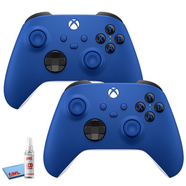2-Pack Microsoft Xbox Wireless Controllers for Xbox Console - (2x Shock Blue)