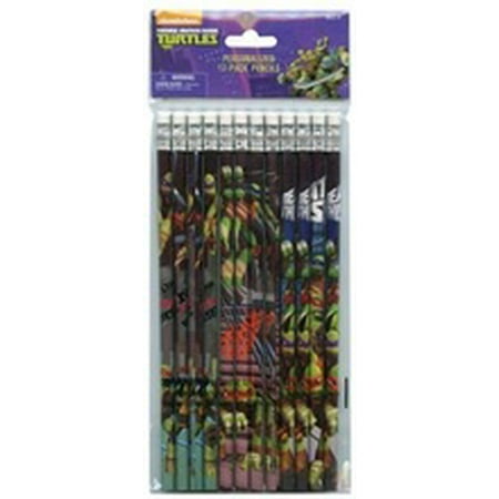 Teenage Mutant Ninja Turtles Brown Wooden Pencils Pack of 12