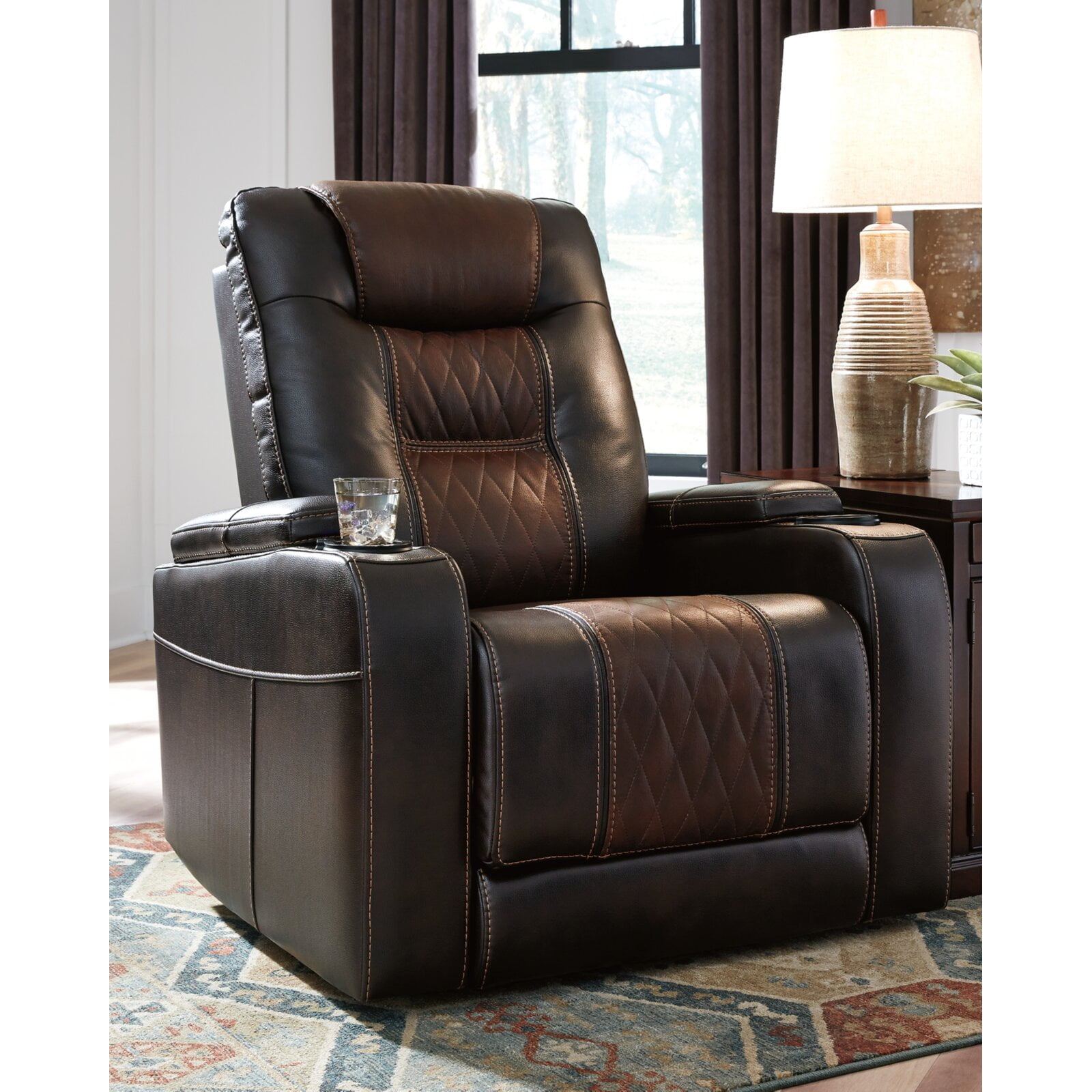 Labelle Faux Leather Power Recliner 41.5 H x 35.5 W x 39.5 D Required Back Clearance to Recline 4