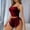 Wine, variant on MGDXOX Women's 2 Piece Split Leg Pajamas Shorts Set Ribbed Knit Adjustable Cami Fashion Crop Top Side Pjs Sleepwear White S