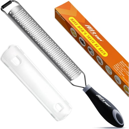 

HYKE on Zester Hand-held Stainless Steel Food Grater Kitchen Tool for Cheese Parmesan Vegetable Ginger Garlic Nutmeg Citrus Lime Orange Chocolate Fruit - ne Shredder