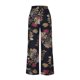 thumbnail image 5 of ICHUANYI Clearance Women's Elastic Waist Printed Cotton And Linen Pants Loose Double Pocket Casual Pants(Black, S) ICHUANYI WER2023081113144, 5 of 6