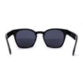 thumbnail image 4 of Retro Classy Keyhole Thick Horn Rim Hipster Sunglasses Shiny Black, 4 of 4
