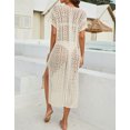 thumbnail image 5 of Bathing Suit Cover Up for Women V-Neck Crochet Beach Cover Up Seethrough Swimwear Swimsuit Cover Up Shermie, 5 of 6