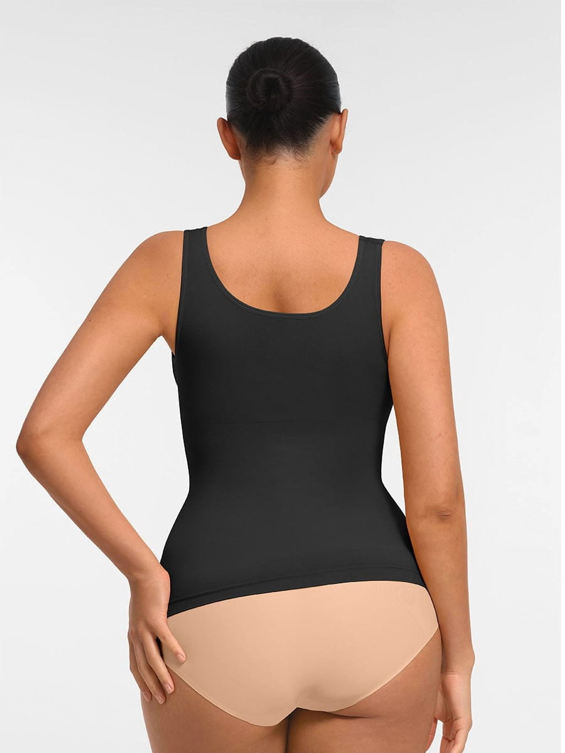 FeelinGirl Women's Bust Support Waist and Abdomen Control Shapewear Tank with Wide Straps, Sizes S-3XL