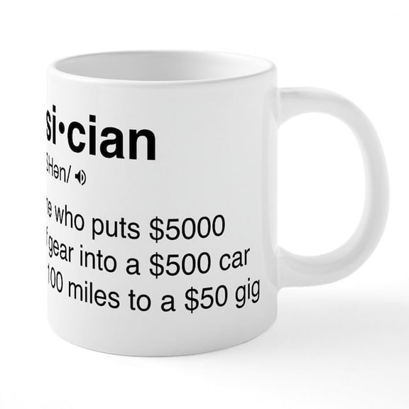 CafePress - Musician Definition - 20 Oz White Ceramic Mega Mug