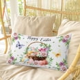 thumbnail image 4 of Spring Easter Pillow Covers, Linen Long Throw Pillow Case, Colorful Eggs Daisy Flowers Basket Butterfly Holiday Pillow Protector Decorative Cushion Cover for Living Room/Bedroom 20" x 30", 4 of 8