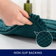 thumbnail image 7 of Subrtex Soft 1-piece Luxury Chenille Striped Bathroom Rug, Blue, 18" x 48", Large, 7 of 7