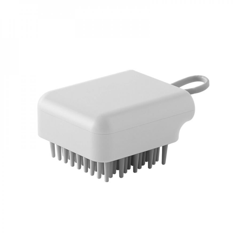 Delivery On Time!!Soft Dog Bath Brush Pet Massage Brush Shampoo Dispenser Comfy Silicone Brush