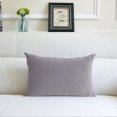thumbnail image 3 of yuksok Comfortable Supersoft Velvet Pillowcase Pillow Cover Protector 12 x 20 inch Gray, 3 of 9