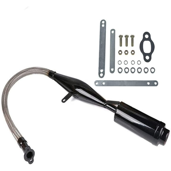 JRL Black Viper Flexible Muffler Pipe For 80cc Bike Gas Engine Motor Parts