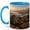 Blue, variant on Alpine Tree Planting Coffee Mug, Mountain Reforestation Nature Design, 11 oz Ceramic Cup