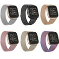thumbnail image 2 of LEIXIUER Bands for Fitbit Versa 3 & Fitbit Sense Replacement Band Stainless Steel Metal Loop Bracelet Wristbands Adjustable Magnetic Clasp, 2 of 7