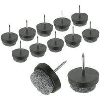 Uxcell 0.71" Screw-on Furniture Felt Pad Nail on Chair Leg Floor Protector Black 40 Pcs