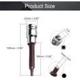thumbnail image 2 of AVEKI 1/2" Variateur x 5mm Long Hexagonal Bit Socket, Métrique, Acier S2 & Cr-V 2Pcs 0601M, 2 of 7