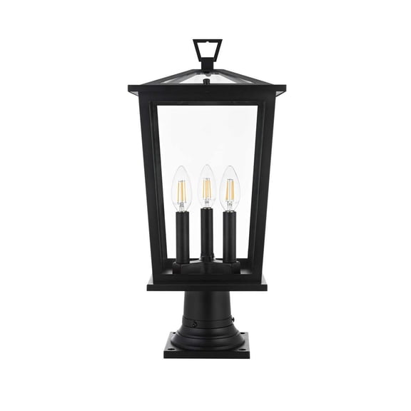 Elegant Lighting Cayman 7" Outdoor Pendant In Black