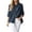 Navy, variant on Womens Summer Tops, Womens Cotton Linen Blouses 3/4 Sleeve Collared V Neck Button Down Shirt Summer Solid Color Casual Beach Cover Ups Khaki L