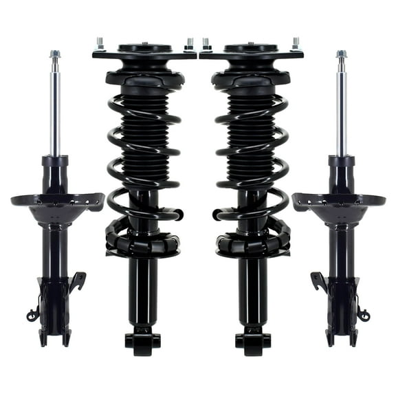 Set of 4 Front Bare Strut-Rear Quick Complete Strut-Coil Spring For 2015 2016 Subaru Legacy AWD