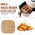 thumbnail image 3 of 100PCS 8.5in Air Fryer Parchment Paper Disposable Liners with Magnetic Cheat Sheet,Square Perforated Baking Liner,Non Stick Perforated Parchment Paper for Air Fryer, 3 of 7