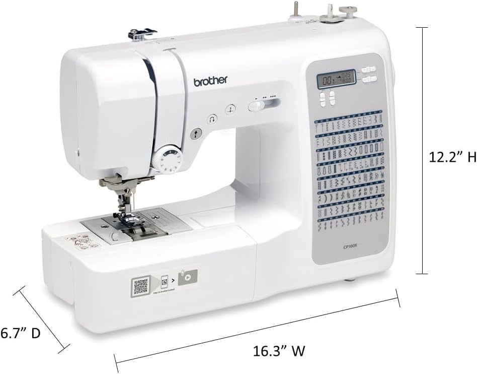 Brother CP100X Computerized Sewing and Quilting Machine, Premium Thread 6-Pack, Pre-Wound Bobbins 10-Pack and Sewing Machine Needles 5-Pack