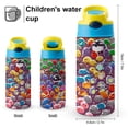 thumbnail image 2 of Insulated Water Bottle Slime Rancher Stainless Steel Cup with Covered Pop-Up Straw for Kids Blue, 2 of 8