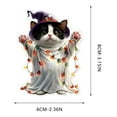 thumbnail image 6 of Acrylic Halloween Cat Pendant Playful Seasonal Accessory For Personal Items Style B, 6 of 6