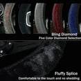 thumbnail image 2 of Bling Steering Wheel Cover for Women Girls, Colorful Rhinestone Diamond Sparkling Fur Fluffy Steering Wheel Accessories Elastic Steering Wheel Covers Winter Warm Universal Fit 14-15 inches, 2 of 11