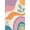 Pink, Pattern 6, variant on ODIKA 4'x6' Orange Tangerine Geometric Design Washable Area Rug Mid-Century Modern Abstract Shapes for Dorm Room, Small Living Stain Resistant Low Profile, Easy Care