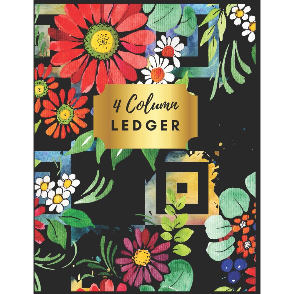 General Expense Accounting Ledger Notebook 4 Column Ledger Pretty