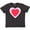 Retro Heather Black, variant on Inktastic Valentine Red Heart with Dots Youth T-Shirt