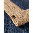 thumbnail image 5 of 2x7 Ft Inner Navy Blue Jute Area Rug | Handmade | Solid Farmhouse Design | Natural Jute Rug for Living Room | Dining Room | Bedroom | Kitchen | Hallway | Entryway, 5 of 5