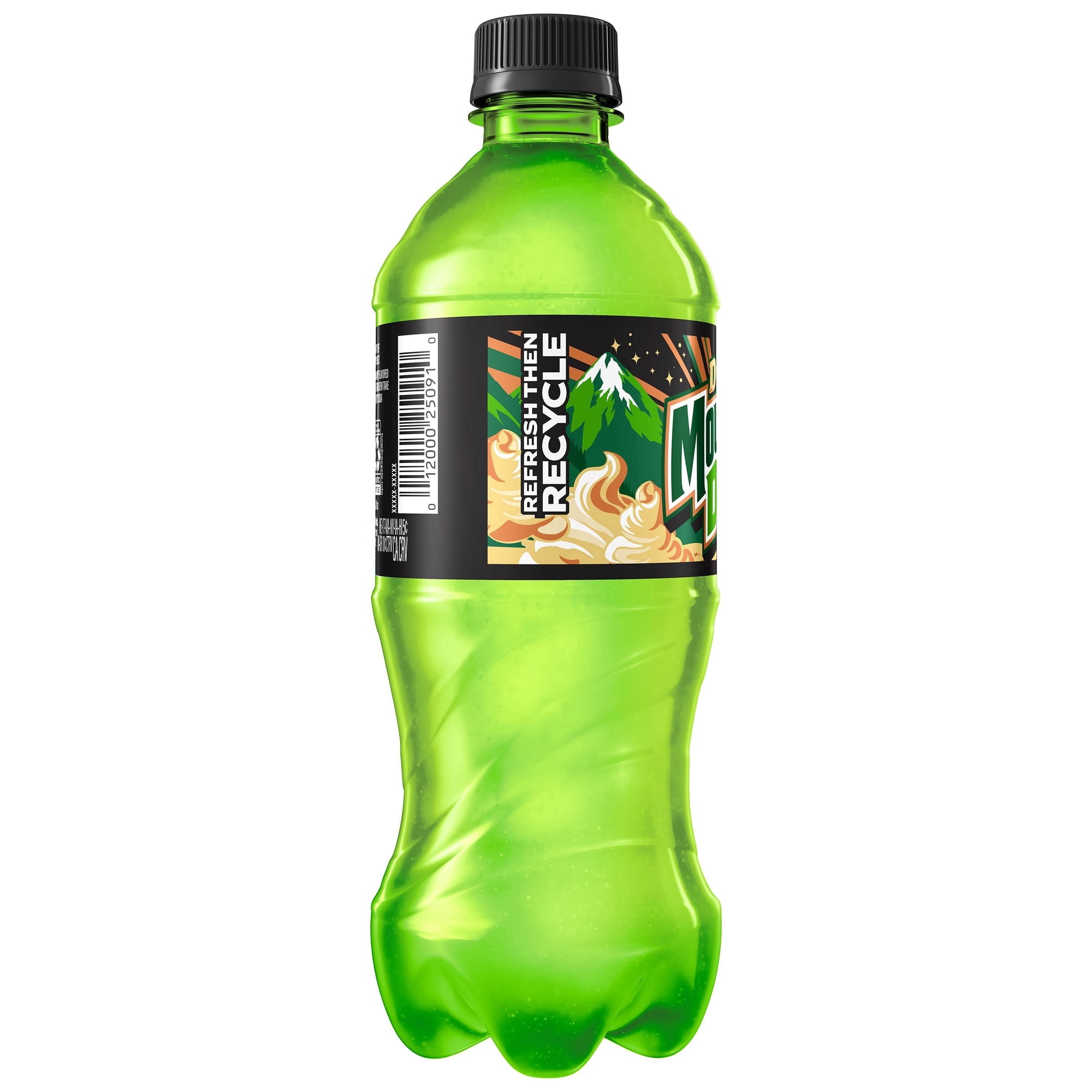 Mountain Dew Zero Sugar Dirty Cream Soda, 20 Oz Bottle -24-pack