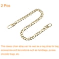 thumbnail image 3 of Uxcell Iron Flat Chain Strap, 16" 2Pack Handbag Chains Purse Straps DIY Replacement, Gold, 3 of 6
