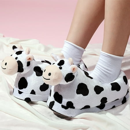 

JNGSA Women S Ankle Boots & Booties Lug Sole Boots Cartoon Cute Cow Warm And Thick Slippers Non-Slip Comfortable Household Cotton Shoes Ankle Boots For Women