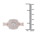 thumbnail image 4 of 1/2 Carat T.W. Diamond 10kt Rose Gold Cushion-Shape Double Halo Engagement Ring, 4 of 5