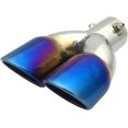 thumbnail image 2 of HAHDAXIA Universal Stainless Steel Dual Rear Noise Canceller Car Exhaust Pipe Muffler Tail Pipe Double Outlet Tailpipe, 2 of 7
