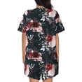 thumbnail image 3 of Lsque Watercolor Floral Women's Short-Sleeved Pajama Set - 2 Piece Soft and Lightweight Sleepwear Set-X-Large, 3 of 9