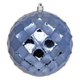 thumbnail image 1 of Vickerman 568743 - 4" Periwinkle Shiny Diamond Bauble Ball Christmas Tree Ornament (6 pack) (N174129D), 1 of 1