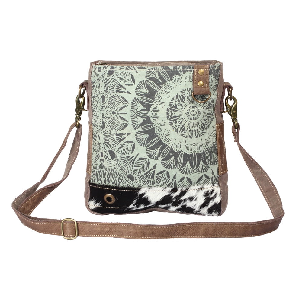 Myra Bag Myra Bag Verdant Upcycled Canvas & Cowhide Leather Shoulder