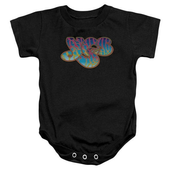 Yes Logo-Infant Romper Snapsuit Black-12Mos