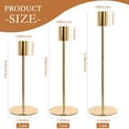 thumbnail image 2 of HIDAWN Metal Gold Taper Candle Holders, 6 Pack Candlestick Holders Set for Wedding, Dinning, Party, 2 of 8