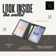 thumbnail image 2 of Funda plegable de piel Wallet AG Wallets con 2 carné, color negro, 2 of 7