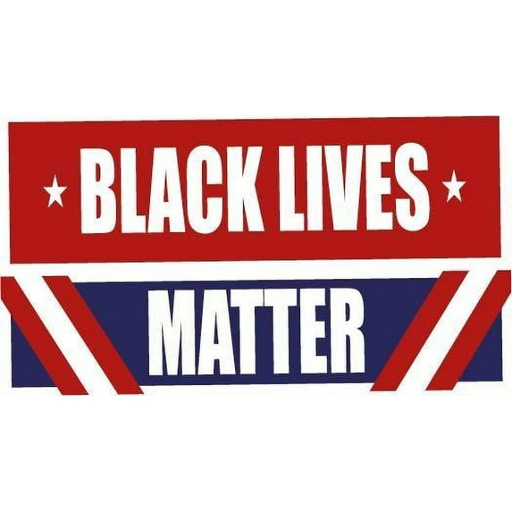 Black Lives Matter BLM Campaign Sign Vinyl Sticker Car Window Bumper Decals for Trucks Vans Laptop Wall Window - Removable Waterproof/Round Peel and Stick Graphic Designs Decoration Size (5x15 inch)