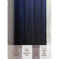 thumbnail image 5 of Navy Blue Black Ombre Sheer Curtains 108 Inch Length 2 Panels Set, Modern Abstract Striped Gradient Voile Window Treatment Semi Sheer Long Curtains Drapes for Bedroom/Living Room/Kitchen 52"x108"x2, 5 of 7